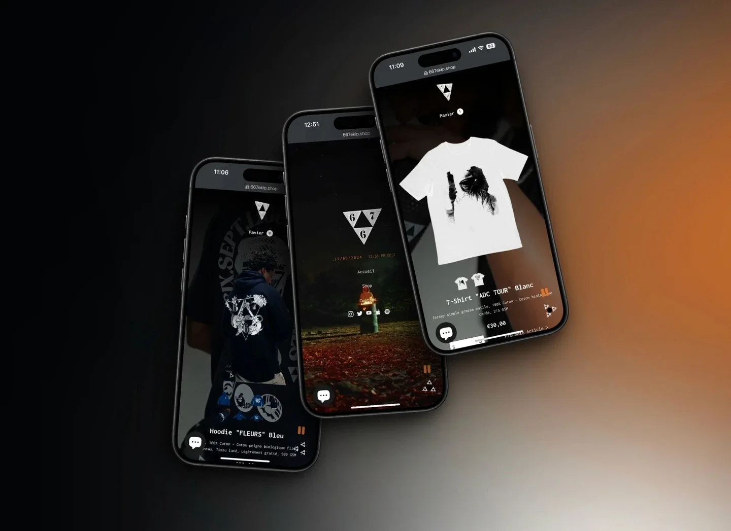 667 EKIP store and product page on mobile